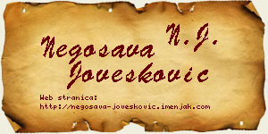 Negosava Jovešković vizit kartica